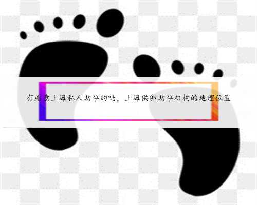 有愿意上海私人助孕的吗，上海供卵助孕机构的地理位置